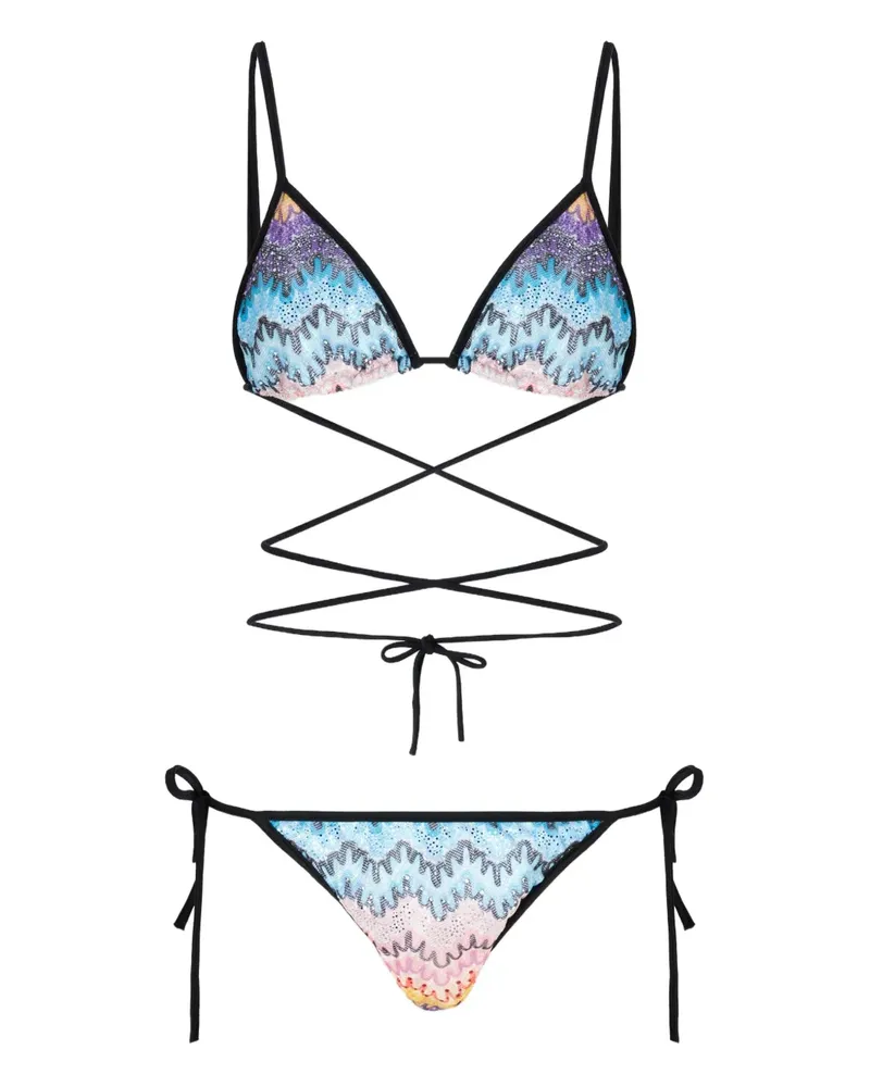 Missoni Bikini mit Zickzackmuster - Schwarz Schwarz