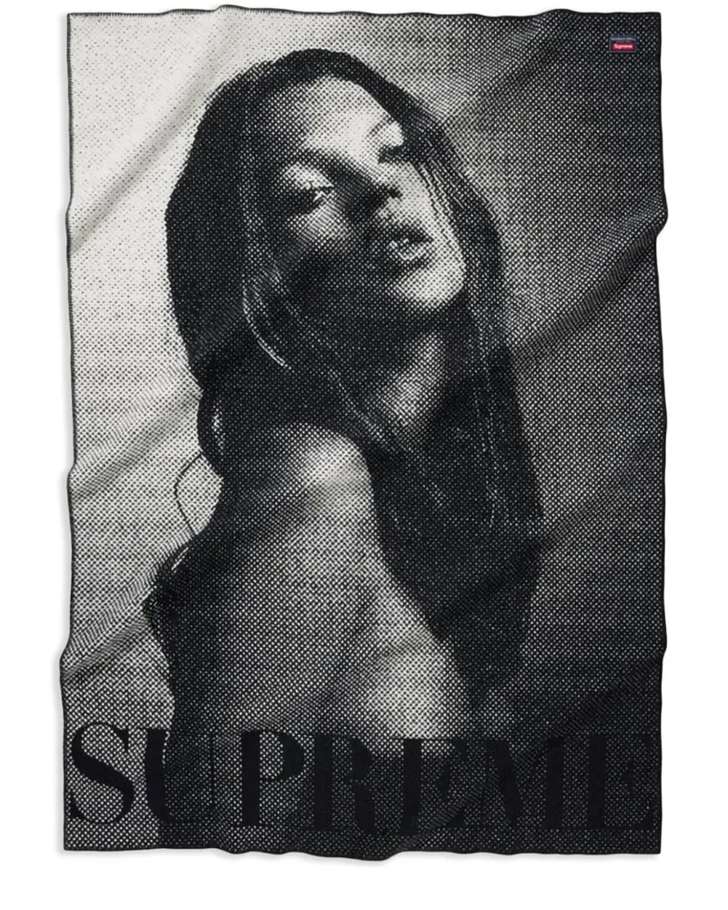 Supreme Being x Faribault Kate Moss Decke (183cm x 127cm) - Grau Grau