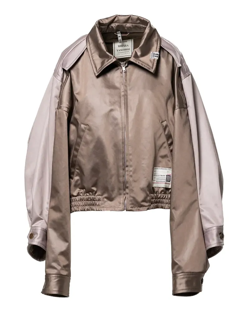 MIHARAYASUHIRO colourblock zip jacket - Braun Braun