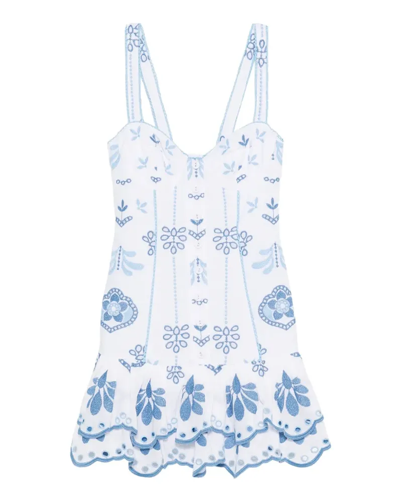 Charo Ruiz Niva embroidered mini dress - Weiß Weiß