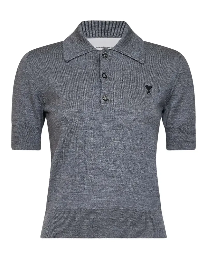AMI Paris Kurzärmeliges Poloshirt - Grau Grau