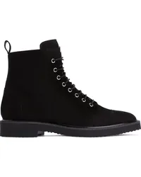 Giuseppe Zanotti Schnürstiefel aus Wildleder Schwarz