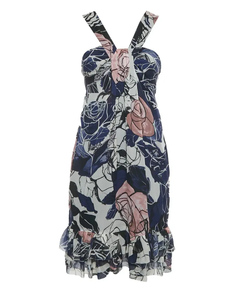 Diane von Furstenberg Kleid mit Blumenmuster - Blau Blau