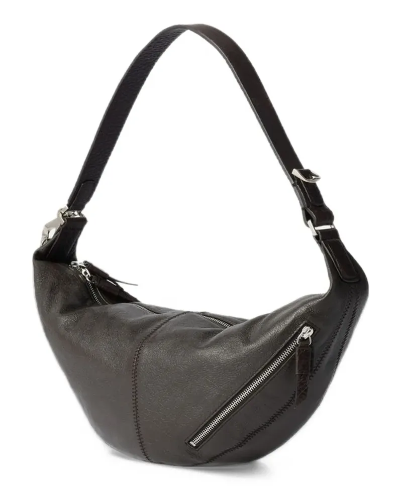 Christophe Lemaire Quiver Clip Tasche aus gekörntem Büffelleder - Braun Braun