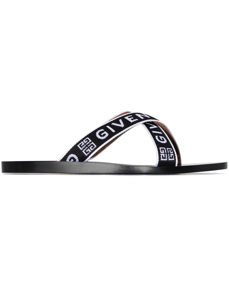 Givenchy Sandalen mit Logo-Riemen - Schwarz Schwarz