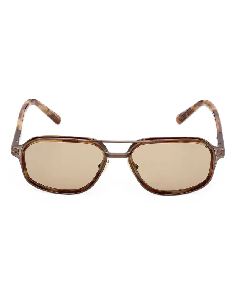 Ermenegildo Zegna Orizzonte I Sonnenbrille aus Azetat und Metall - Braun Braun