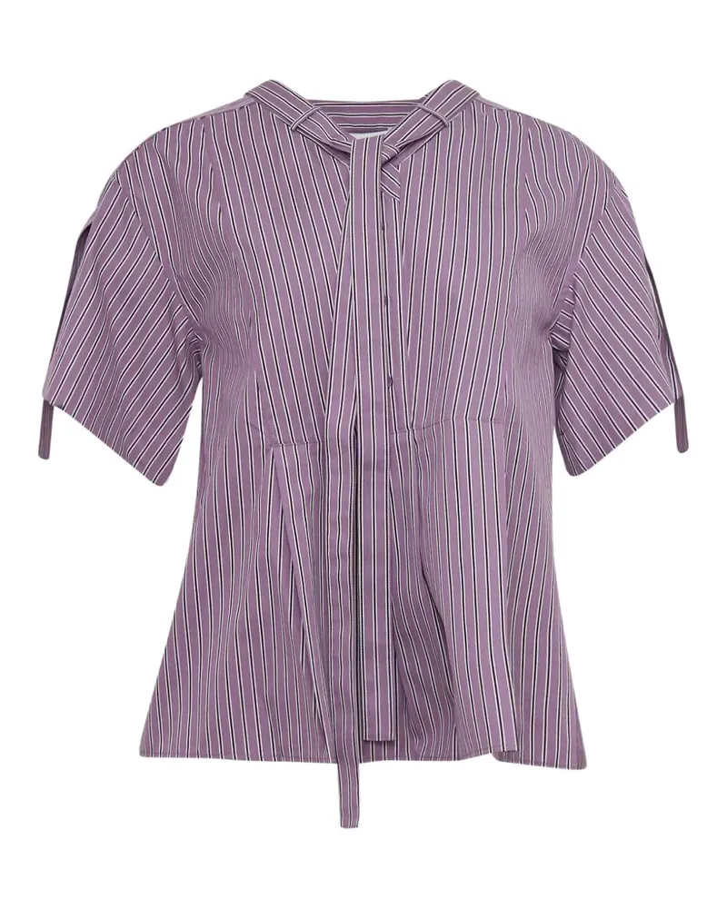 3.1 phillip lim striped short-sleeve blouse - Violett Violett