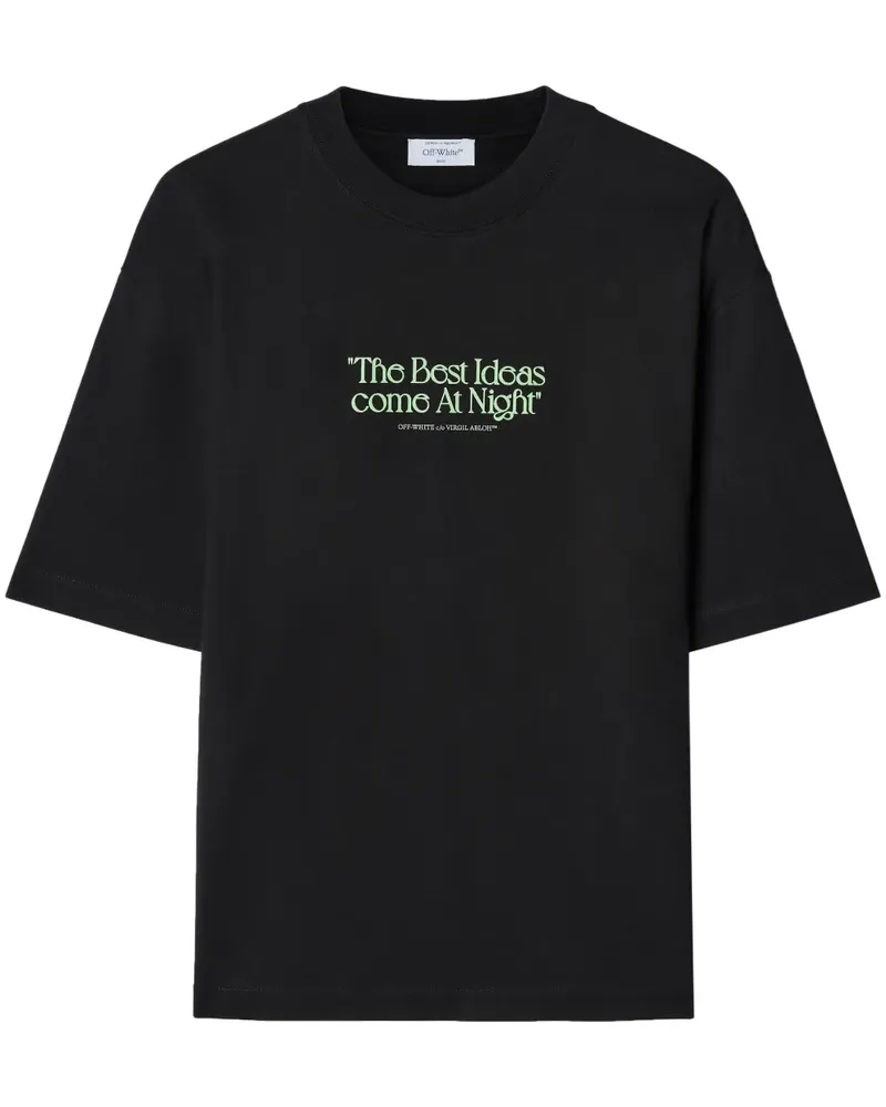 OFF-WHITE T-Shirt mit Slogan-Print - Schwarz Schwarz