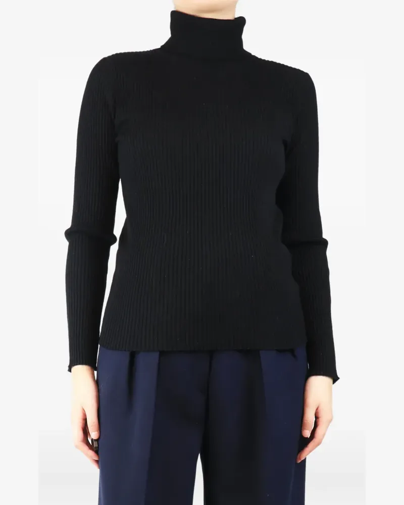Paule Ka ribbed roll-neck sweater - Schwarz Schwarz