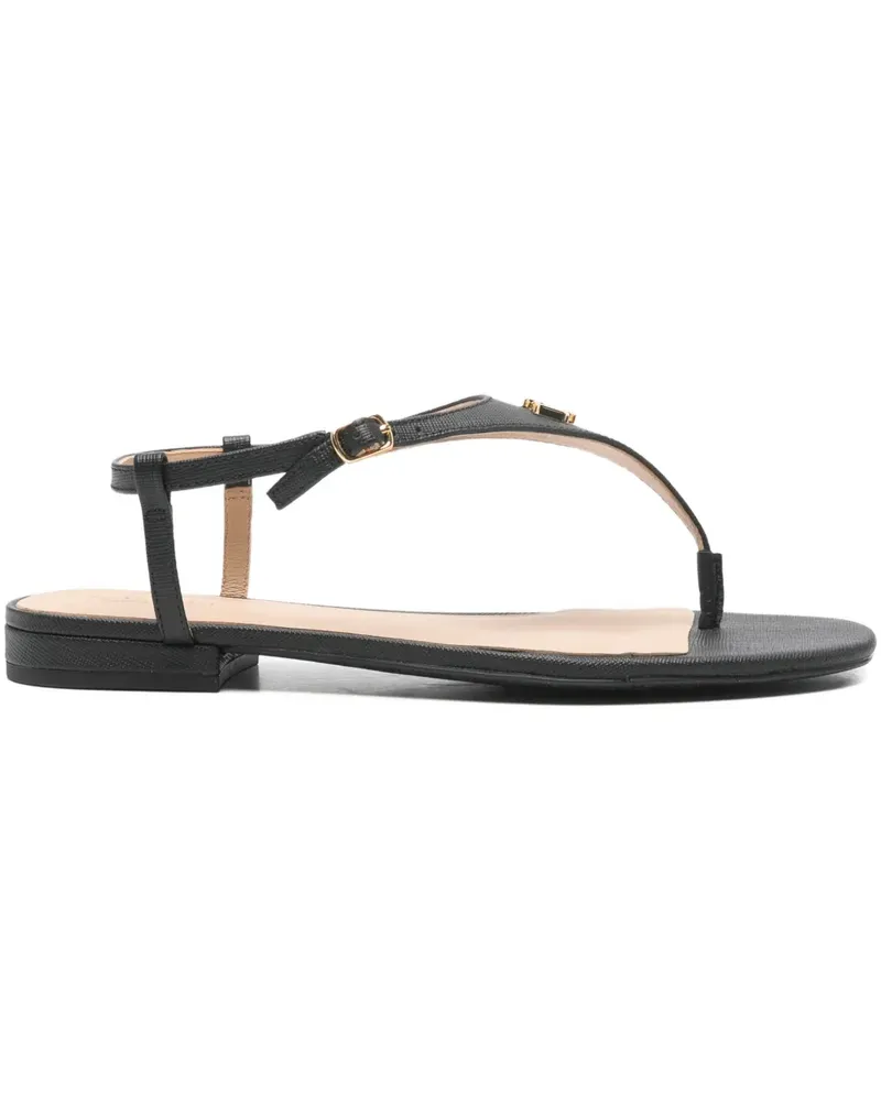 Ralph Lauren thong-strap logo-detail sandals - Schwarz Schwarz
