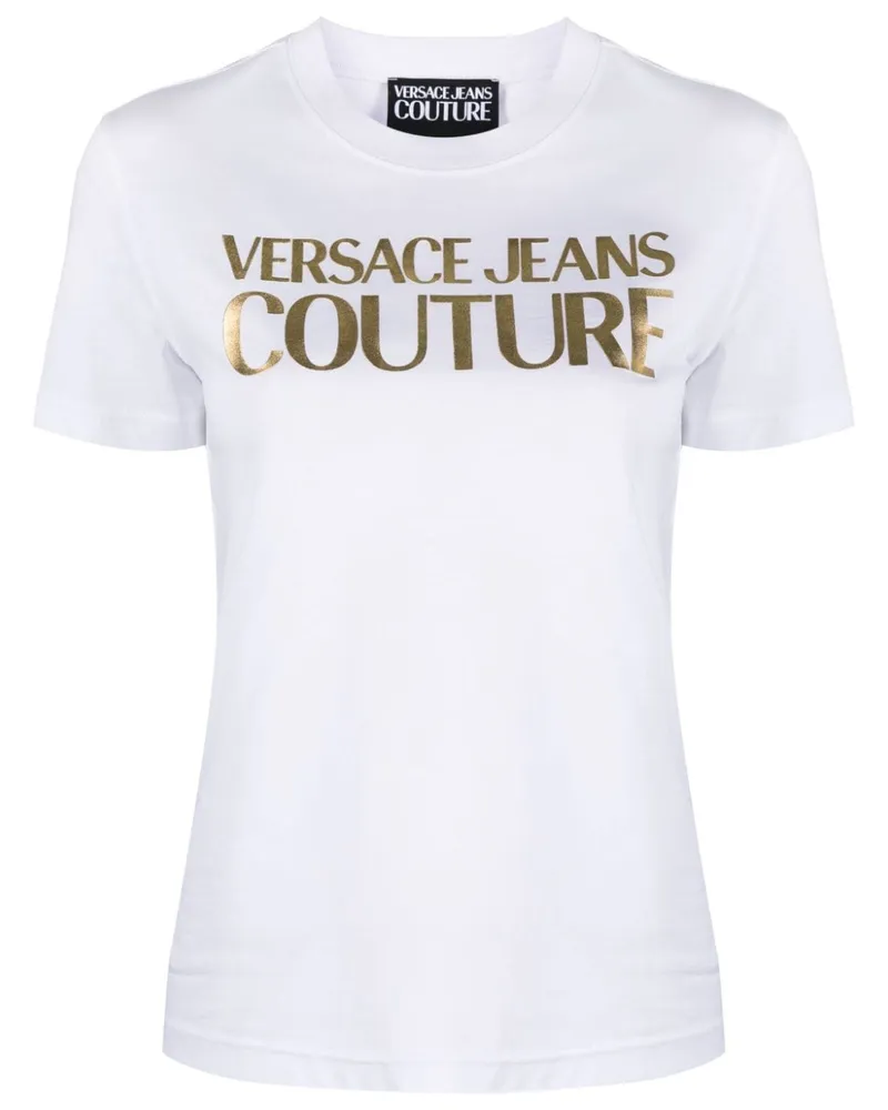 Versace Jeans T-Shirt mit Logo-Print - Weiß Weiß