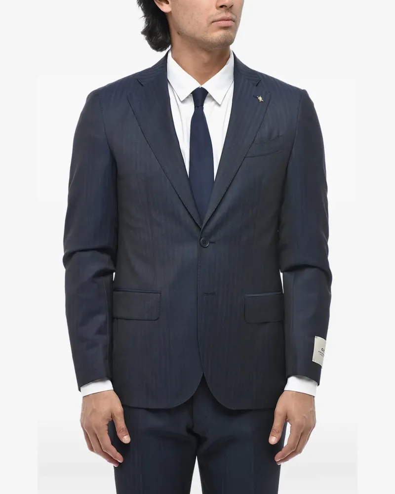 Corneliani CC Collection jacquard virgin wool suit - Blau Blau