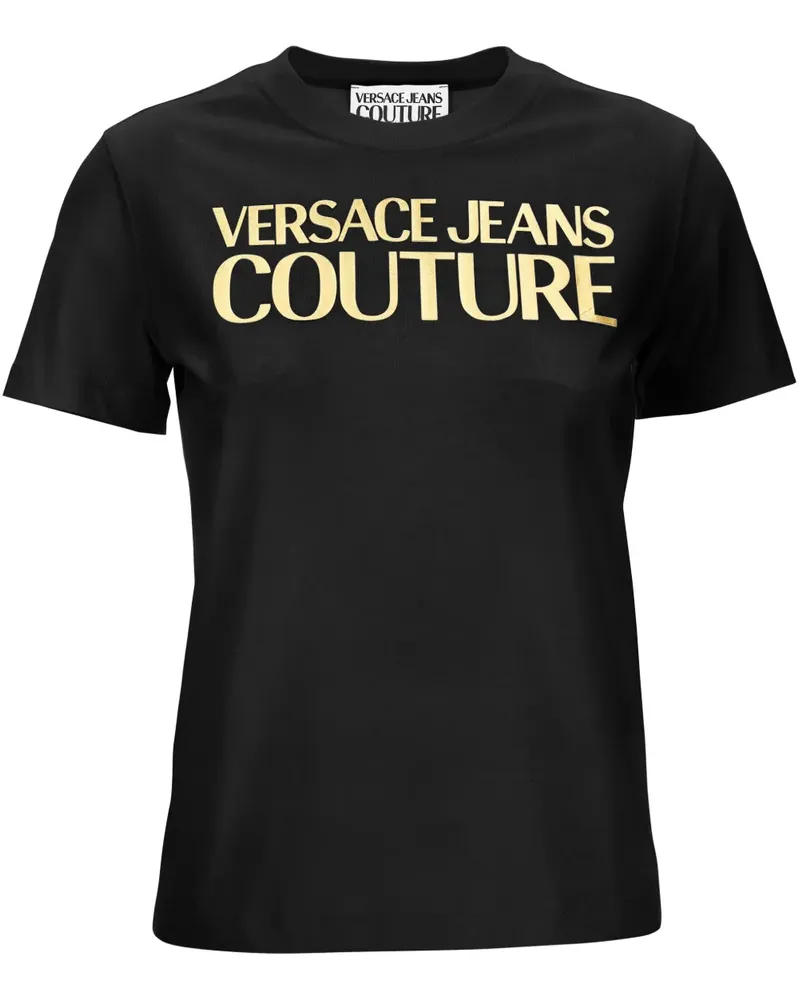 Versace Jeans T-Shirt mit Logo-Print - Schwarz Schwarz