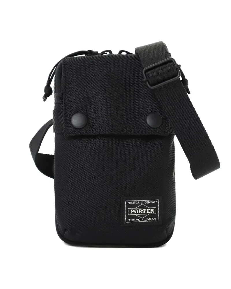 PORTER-YOSHIDA & CO flap pocket shoulder bag - Schwarz Schwarz