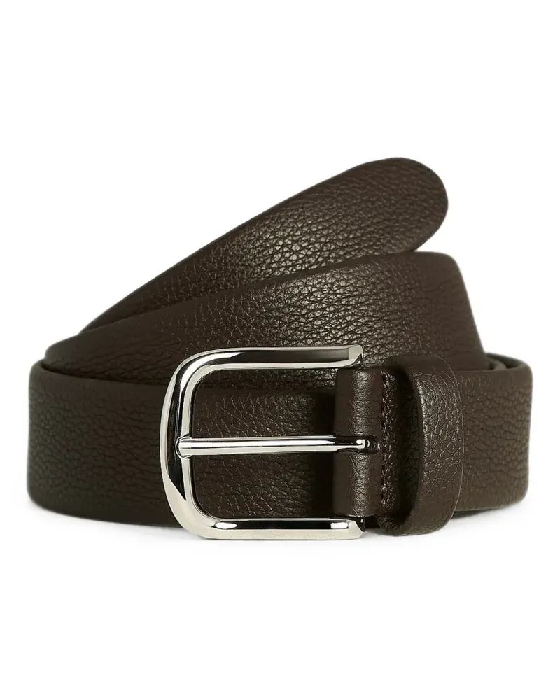 Kiton Gürtel aus gekörntem Leder - Braun Braun