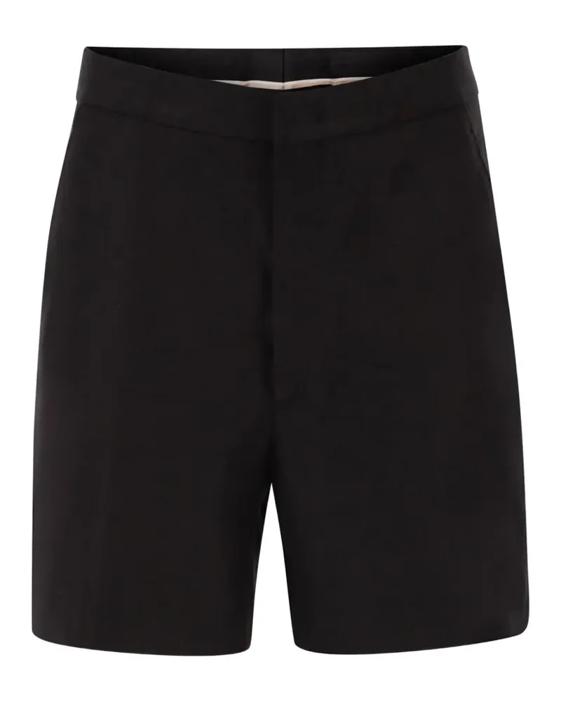 Tagliatore Elle linen shorts - Schwarz Schwarz