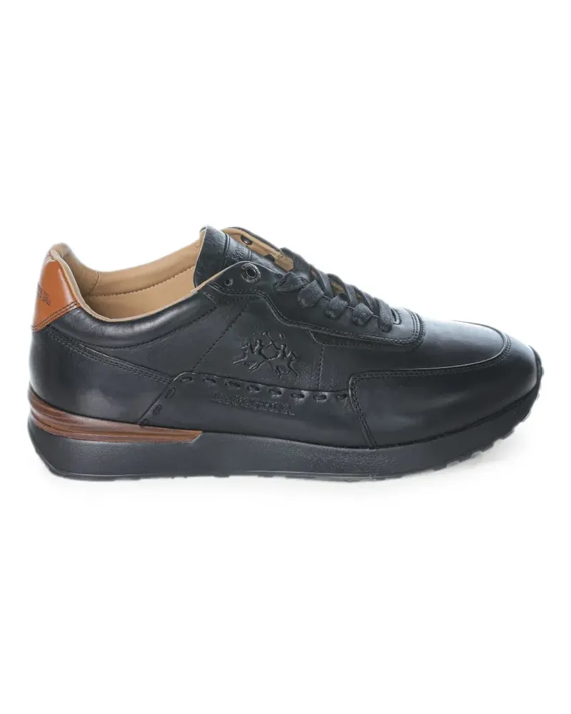 La Martina Sneakers mit Einsätzen - Schwarz Schwarz