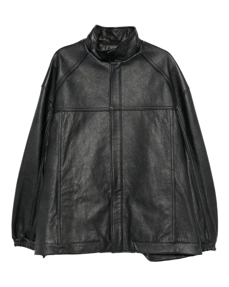 JUUN.J Gefärbte Lederjacke - Schwarz Schwarz