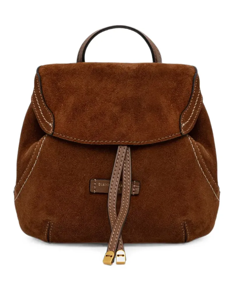 Gianni Chiarini Violette Rucksack mit Kontrastnähten - Braun Braun