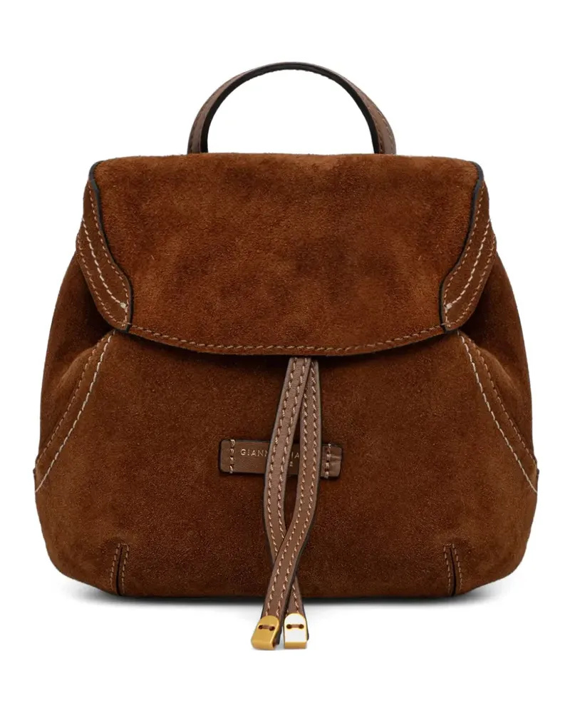 Gianni Chiarini Violette Rucksack mit Kontrastnähten - Braun Braun