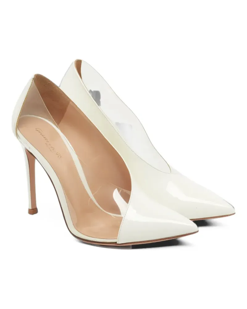 Gianvito Rossi Pumps aus Lackleder - Weiß Weiß