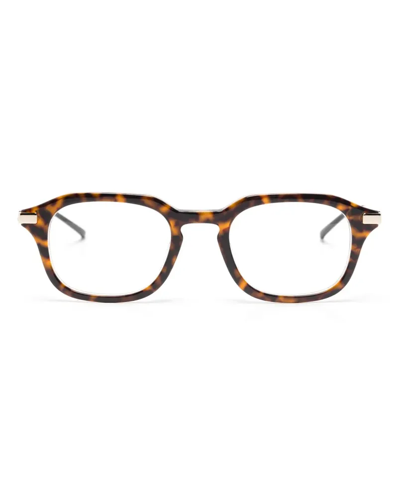 Gucci Brille mit eckigem Gestell - Braun Braun