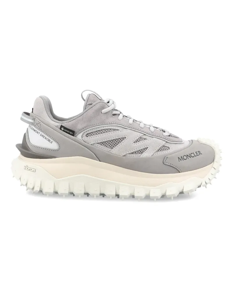 Moncler panelled leather sneakers - Grau Grau