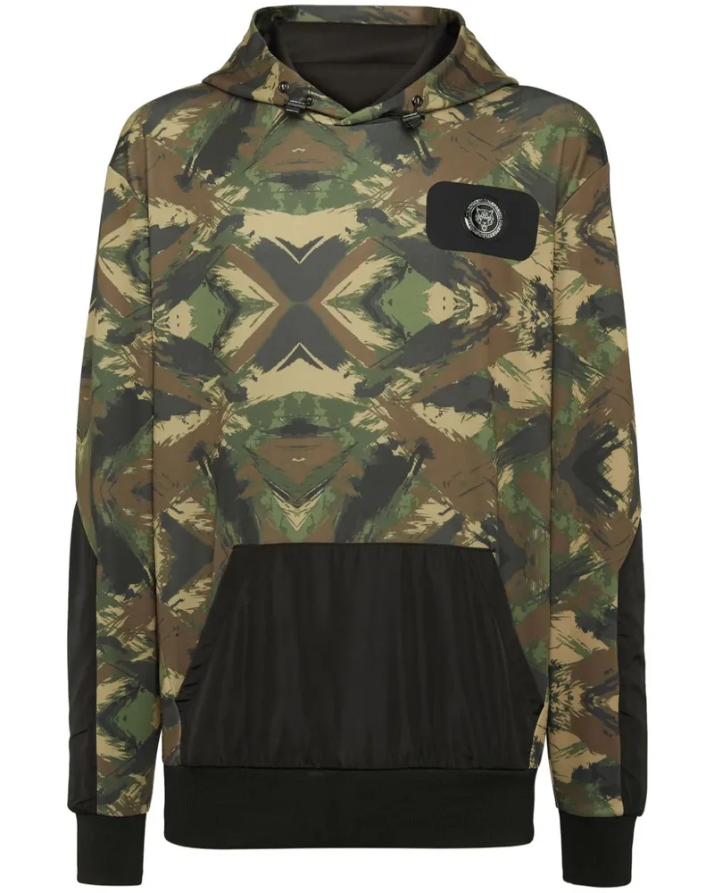 Philipp Plein Hoodie mit Camouflage-Print - Grün Grün