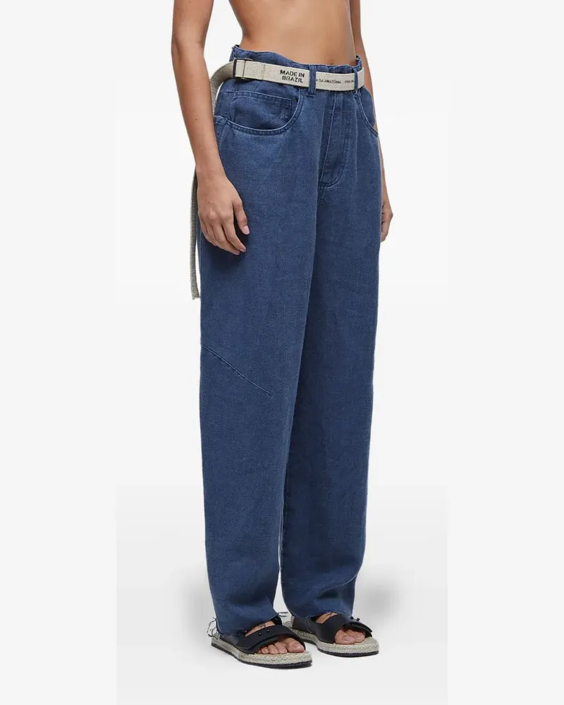 Osklen Hose aus Leinen - Blau Blau