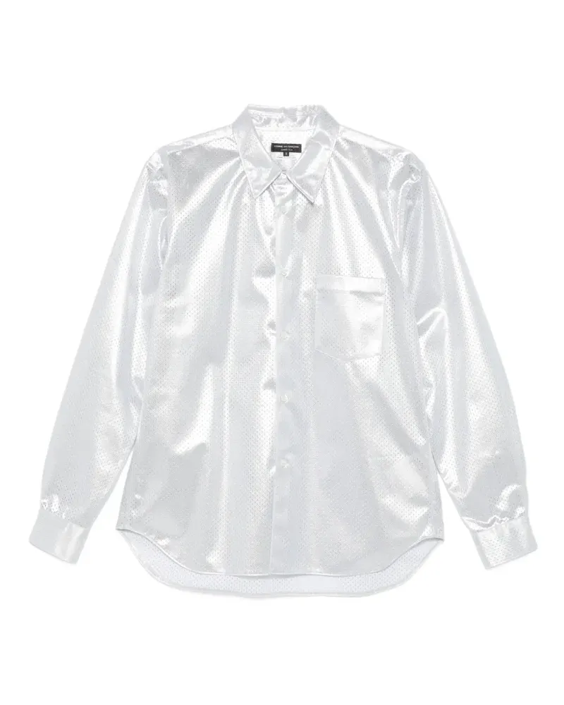 Comme des Garçons Hemd aus perforiertem Mesh - Silber Silber