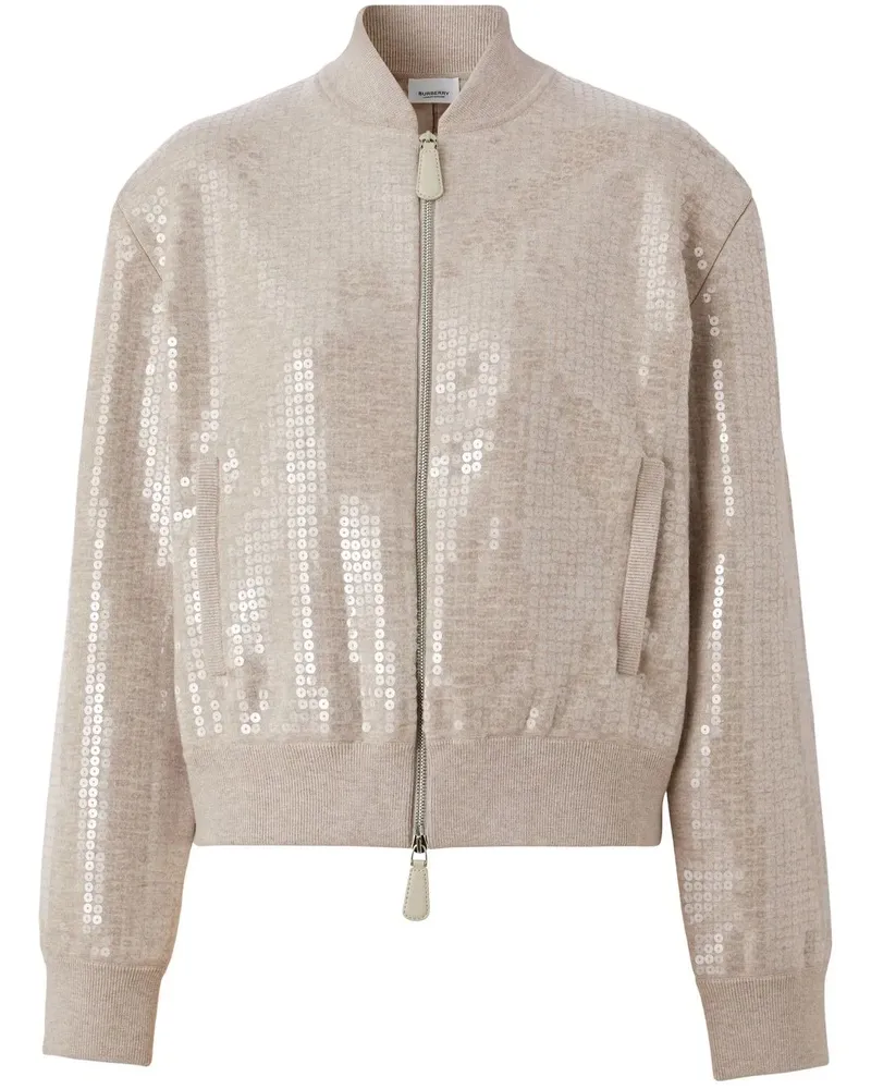 Burberry Bomberjacke mit Pailletten - Nude Nude