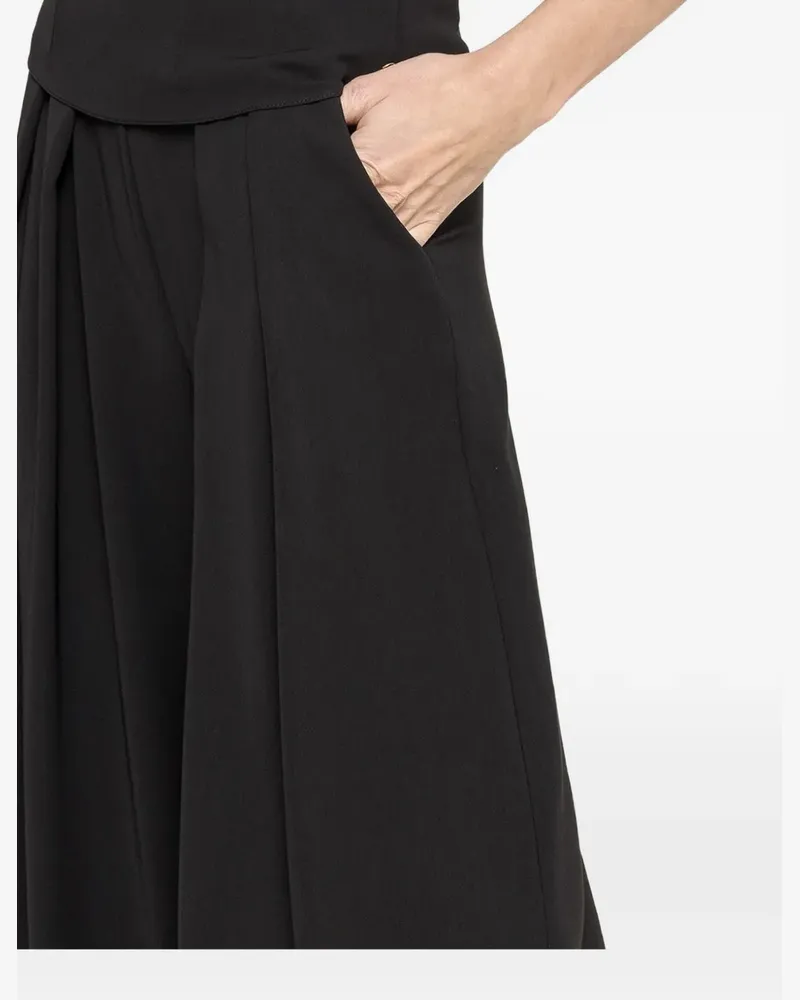 NISSA high-rise palazzo trousers - Schwarz Schwarz