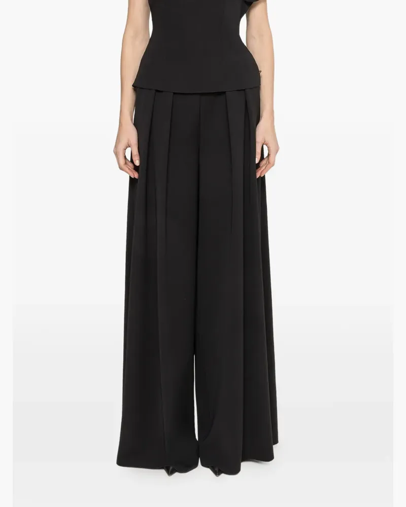 NISSA high-rise palazzo trousers - Schwarz Schwarz