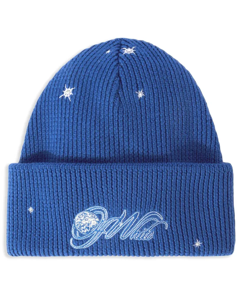 OFF-WHITE Beanie mit Stickerei - Blau Blau