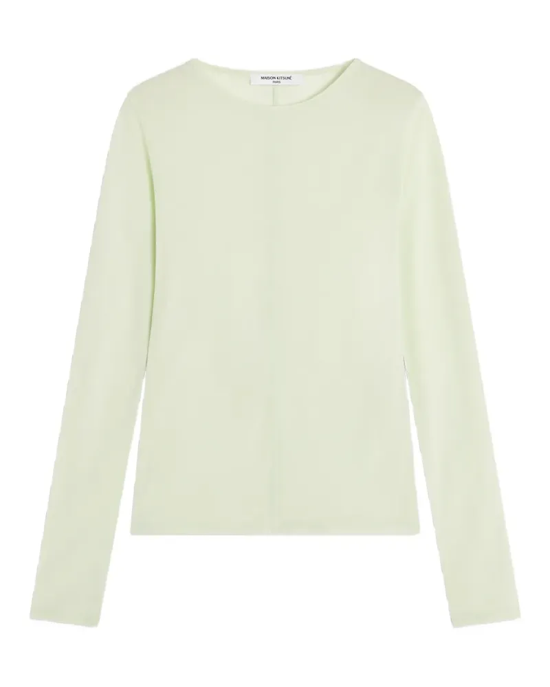 Kitsuné seam-detail long-sleeve T-shirt - Grün Grün