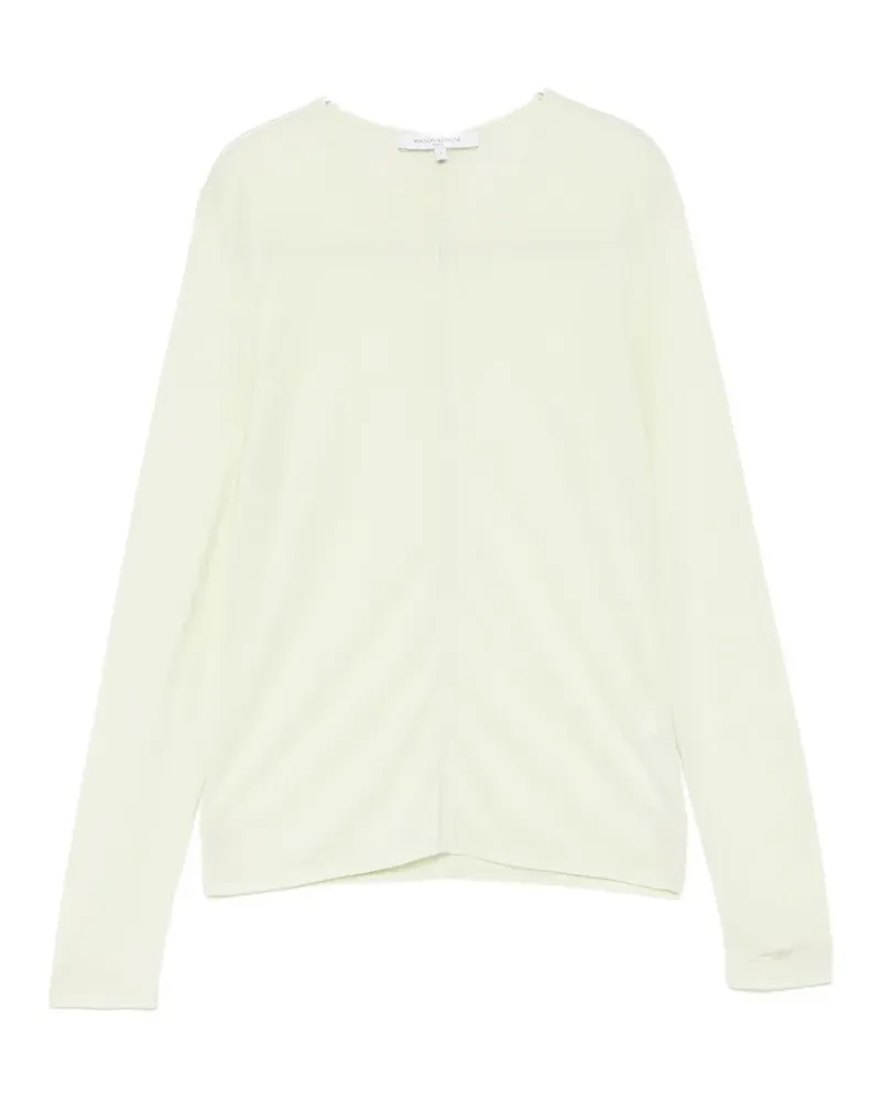 Kitsuné Langarmshirt mit Detail am Saum - Grün Grün
