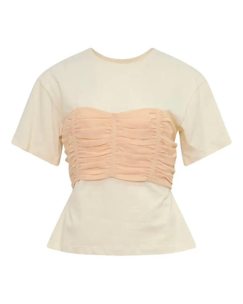 Ulla Johnson Mila ruched T-shirt - Weiß Weiß