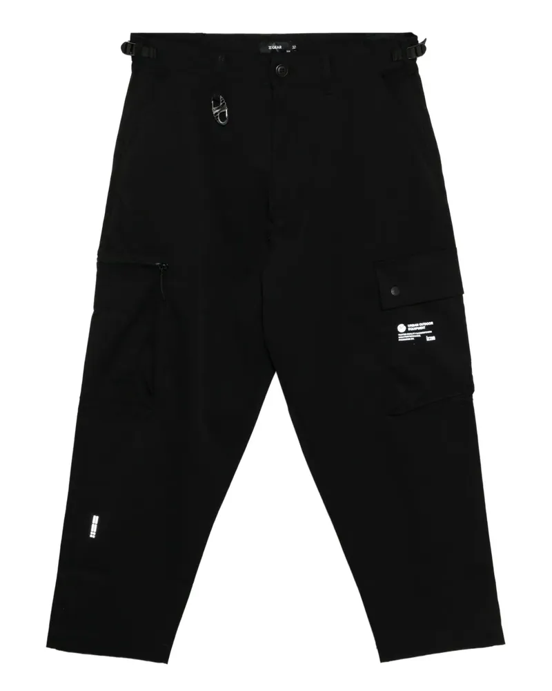 Izzue Hose mit Logo-Patch - Schwarz Schwarz