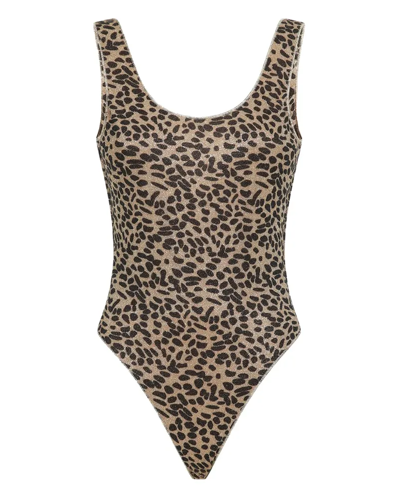 Oséree Badeanzug mit Leoparden-Print - Braun Braun