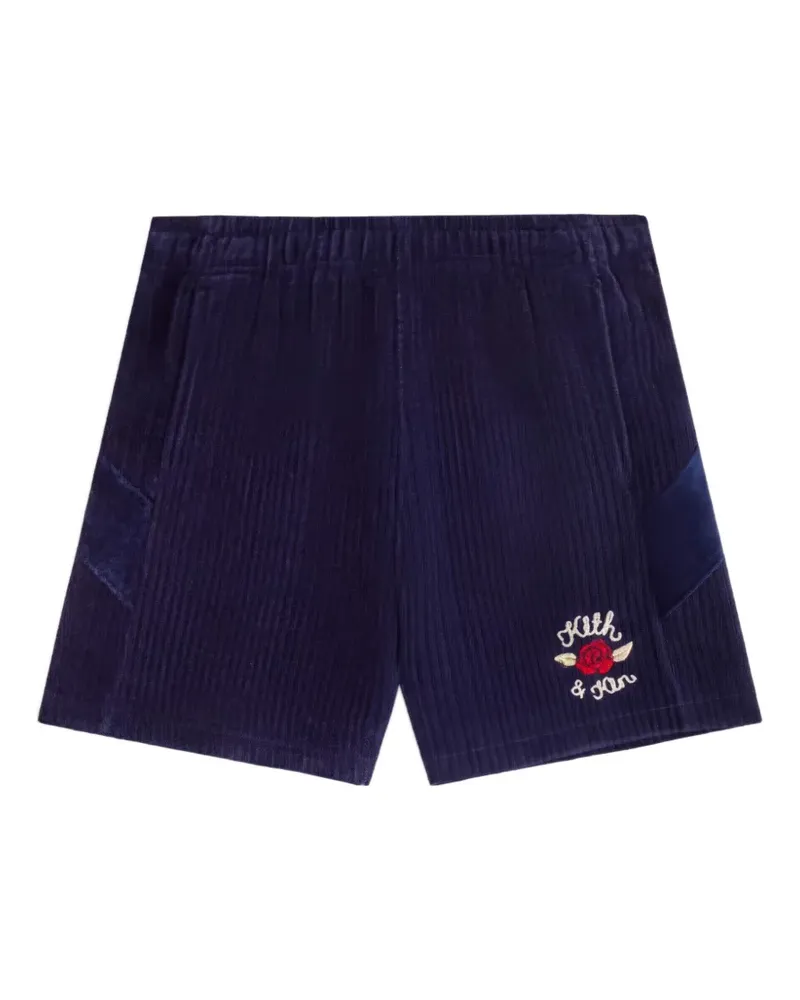 KITH Gebondete Pointelle-Shorts - Blau Blau