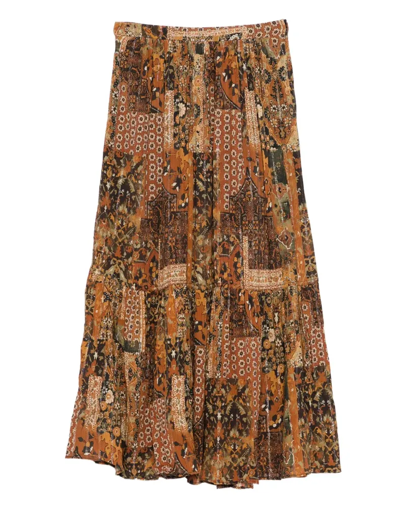 ba&sh Gestufter Pisca Maxirock - Orange Orange