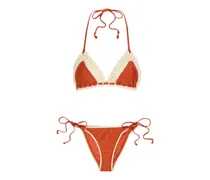 Mahon crochet-trim bikini - Orange