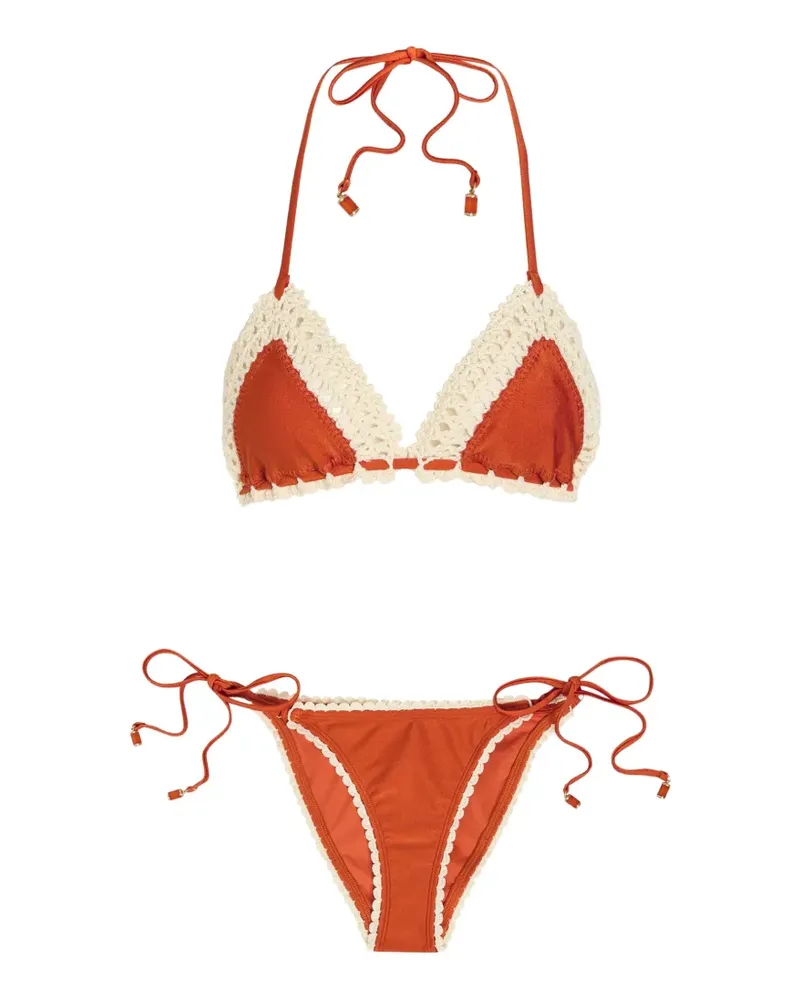 Zimmermann Mahon crochet-trim bikini - Orange Orange