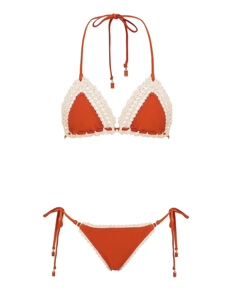 Zimmermann Mahon Bikini mit Häkelbesatz - Orange Orange
