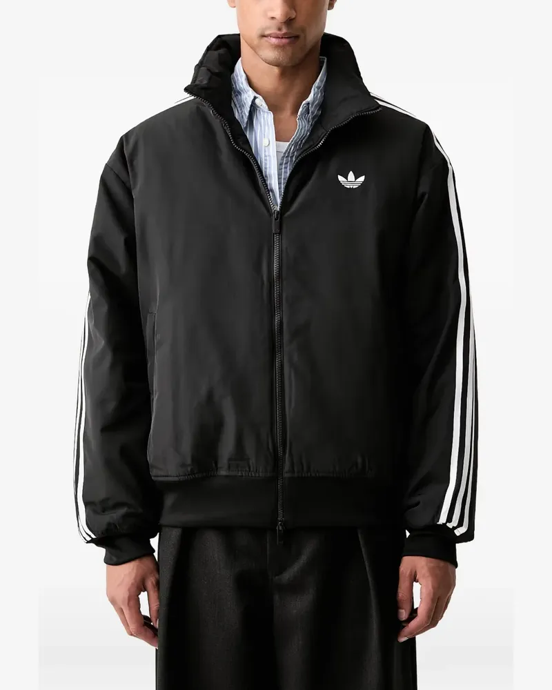 adidas Firebird Jacke mit Logo-Stickerei - Schwarz Schwarz