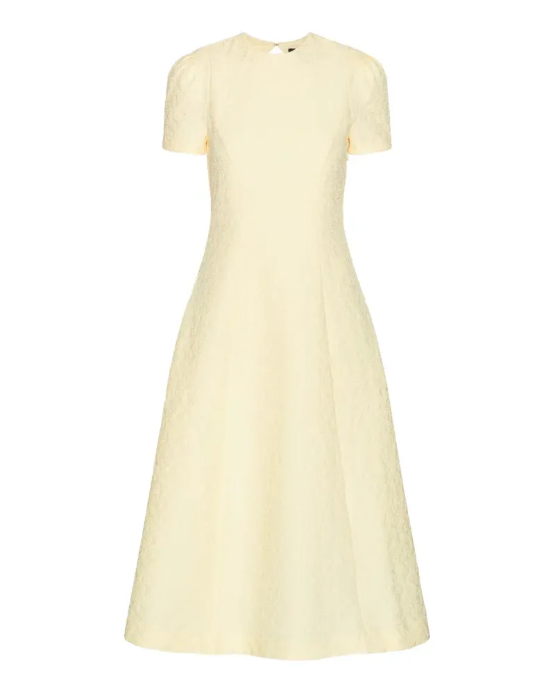 ROTATE Birger Christensen Ausgestelltes Midikleid - Gelb Gelb