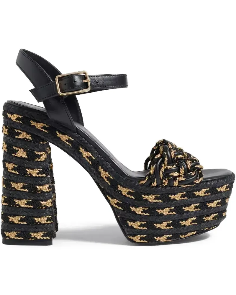 Castañer Gewebte Anne Plateau-Sandalen - Schwarz Schwarz