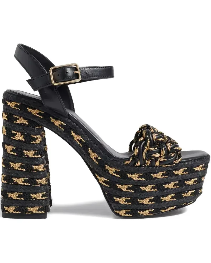 Castañer Anne woven platform sandals - Schwarz Schwarz