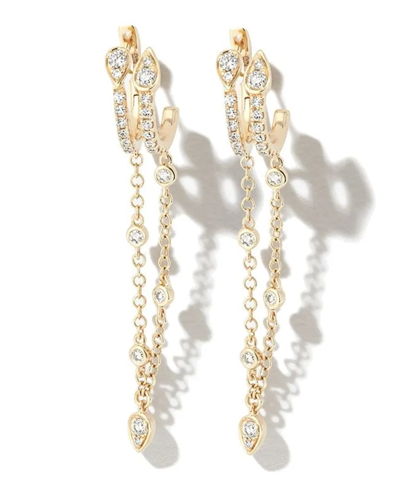 SHAY 18kt Gelbgoldcreolen mit Diamant Gold
