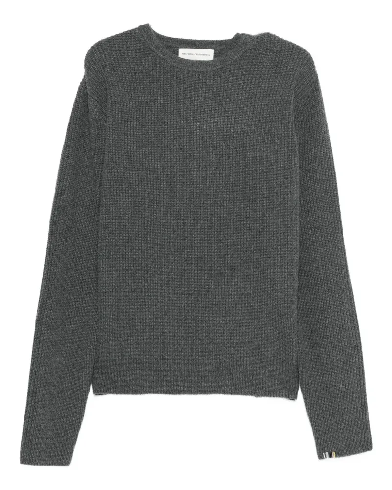 extreme cashmere Gerippter N°356 You Kaschmirpullover - Grau Grau